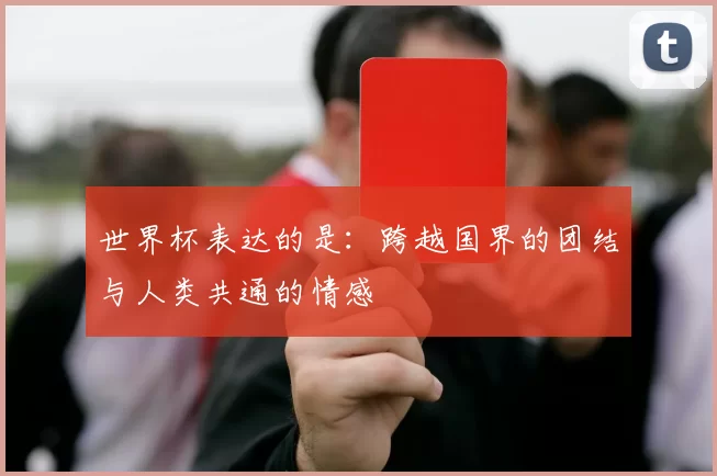 世界杯表达的是：跨越国界的团结与人类共通的情感