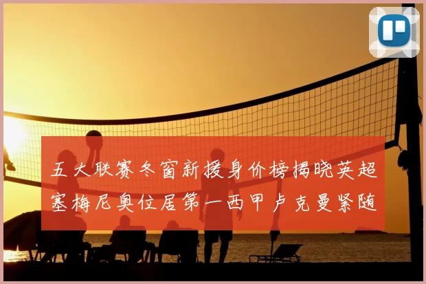 五大联赛冬窗新援身价榜揭晓英超塞梅尼奥位居第一西甲卢克曼紧随其后